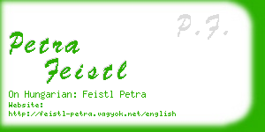 petra feistl business card